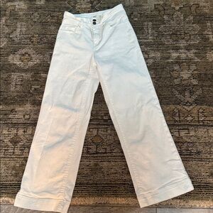 Oat White High-Rise Cropped Wide Leg Women’s Jeans